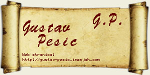 Gustav Pešić vizit kartica